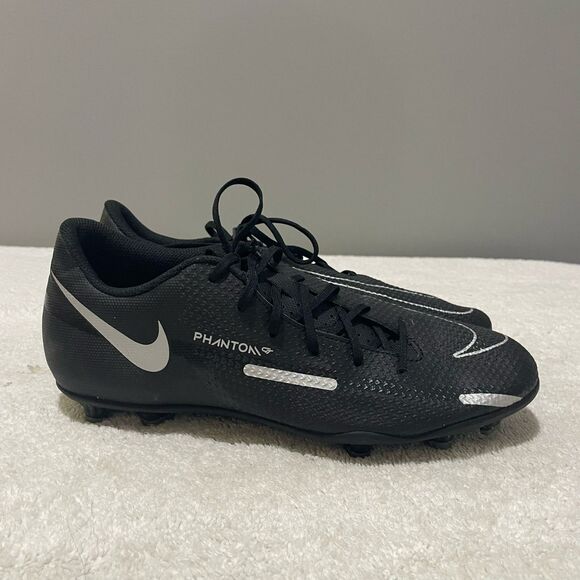Nike Phantom GT2 Club MG Mens Black Silver Soccer Cleats 8.5 Athletic Lace Up - Picture 6 of 12